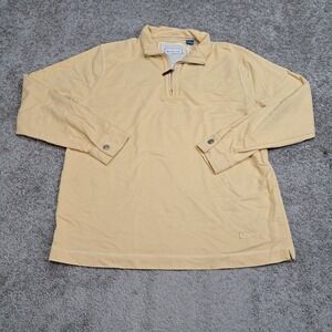 Honolua Surf Co Mens Quarter Zip Pullover Sweatshirt Yellow Cotton Blend Size M
